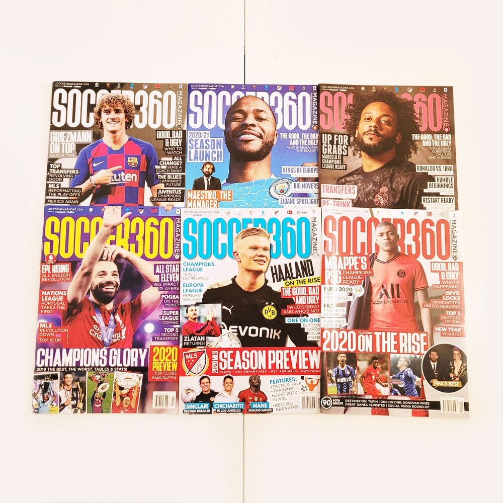 Soccer 360 Magazine Lot of 6 Featuring MBappe, Haaland, Griezmann